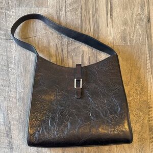 Wilsons Leather Pelle Studio Dark Brown Leather Shoulder Bag